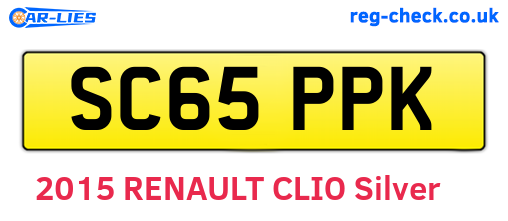 SC65PPK are the vehicle registration plates.