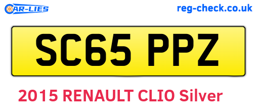 SC65PPZ are the vehicle registration plates.