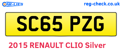 SC65PZG are the vehicle registration plates.