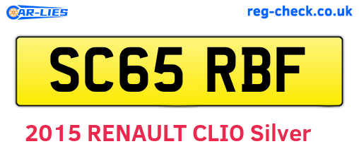 SC65RBF are the vehicle registration plates.