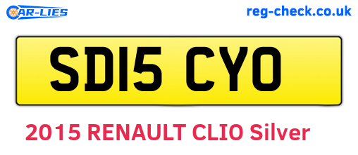 SD15CYO are the vehicle registration plates.