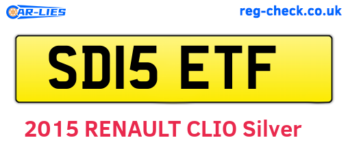 SD15ETF are the vehicle registration plates.