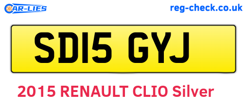 SD15GYJ are the vehicle registration plates.