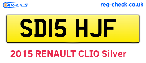 SD15HJF are the vehicle registration plates.