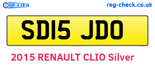 SD15JDO are the vehicle registration plates.