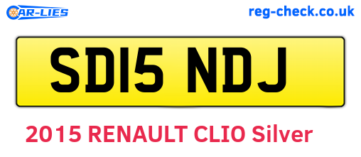 SD15NDJ are the vehicle registration plates.