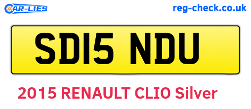 SD15NDU are the vehicle registration plates.