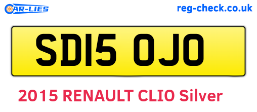 SD15OJO are the vehicle registration plates.