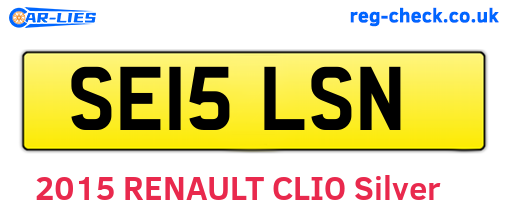 SE15LSN are the vehicle registration plates.