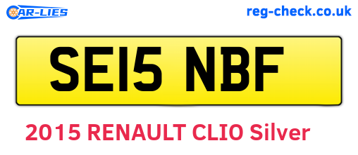 SE15NBF are the vehicle registration plates.