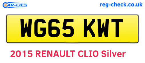 WG65KWT are the vehicle registration plates.
