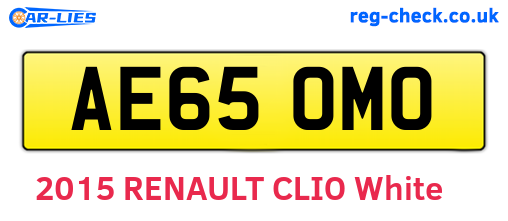AE65OMO are the vehicle registration plates.