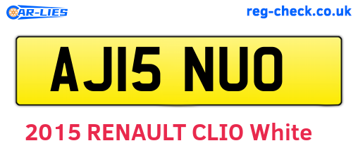 AJ15NUO are the vehicle registration plates.