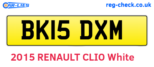 BK15DXM are the vehicle registration plates.