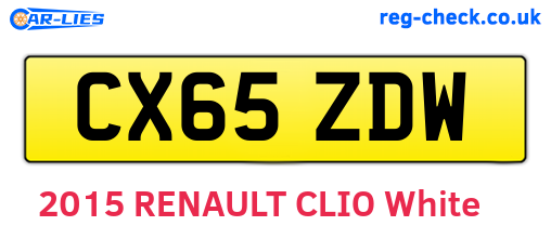CX65ZDW are the vehicle registration plates.