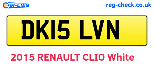 DK15LVN are the vehicle registration plates.