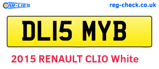 DL15MYB are the vehicle registration plates.