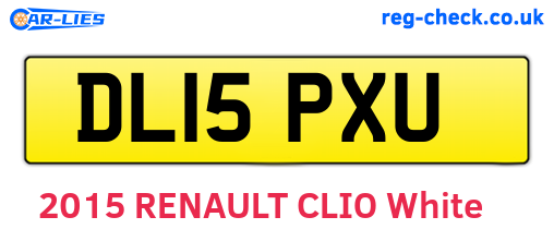 DL15PXU are the vehicle registration plates.