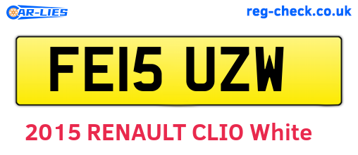 FE15UZW are the vehicle registration plates.