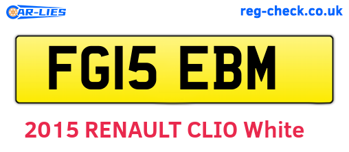 FG15EBM are the vehicle registration plates.