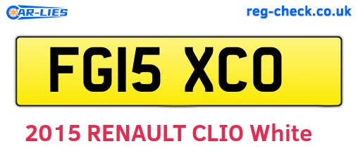 FG15XCO are the vehicle registration plates.