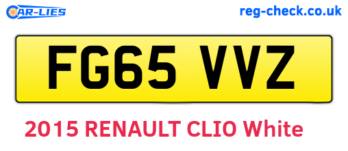 FG65VVZ are the vehicle registration plates.
