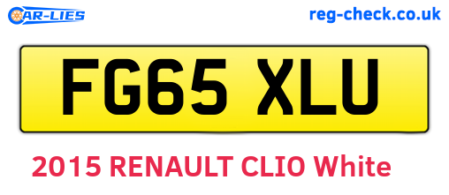 FG65XLU are the vehicle registration plates.