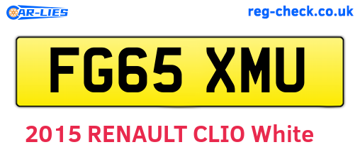 FG65XMU are the vehicle registration plates.