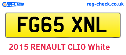 FG65XNL are the vehicle registration plates.
