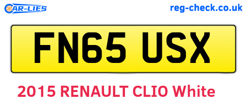 FN65USX are the vehicle registration plates.