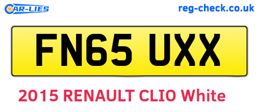 FN65UXX are the vehicle registration plates.