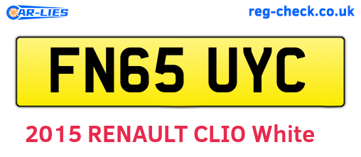 FN65UYC are the vehicle registration plates.