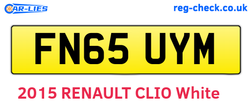 FN65UYM are the vehicle registration plates.