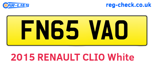 FN65VAO are the vehicle registration plates.
