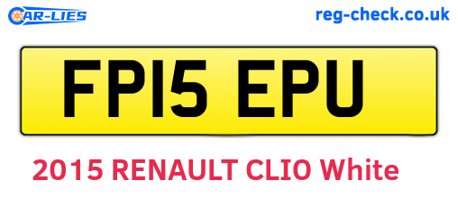 FP15EPU are the vehicle registration plates.