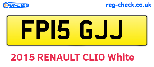 FP15GJJ are the vehicle registration plates.