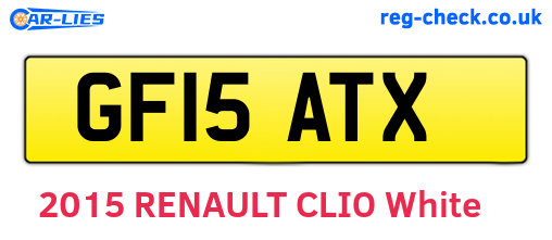 GF15ATX are the vehicle registration plates.