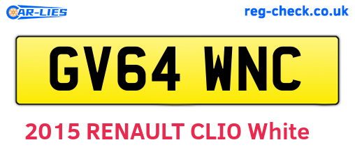 GV64WNC are the vehicle registration plates.