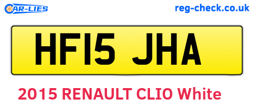 HF15JHA are the vehicle registration plates.