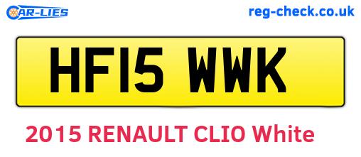 HF15WWK are the vehicle registration plates.