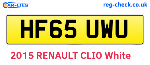 HF65UWU are the vehicle registration plates.
