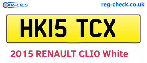 HK15TCX are the vehicle registration plates.