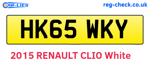 HK65WKY are the vehicle registration plates.