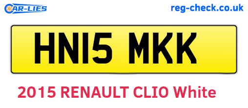 HN15MKK are the vehicle registration plates.