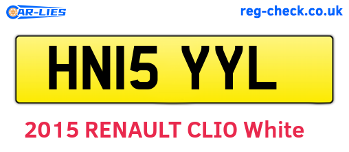 HN15YYL are the vehicle registration plates.