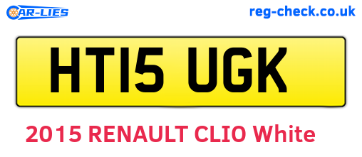 HT15UGK are the vehicle registration plates.