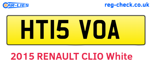 HT15VOA are the vehicle registration plates.