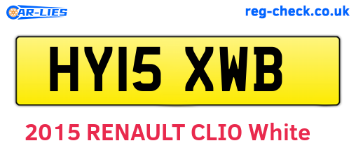 HY15XWB are the vehicle registration plates.