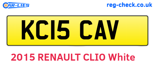 KC15CAV are the vehicle registration plates.