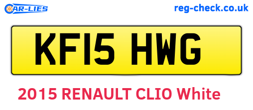 KF15HWG are the vehicle registration plates.